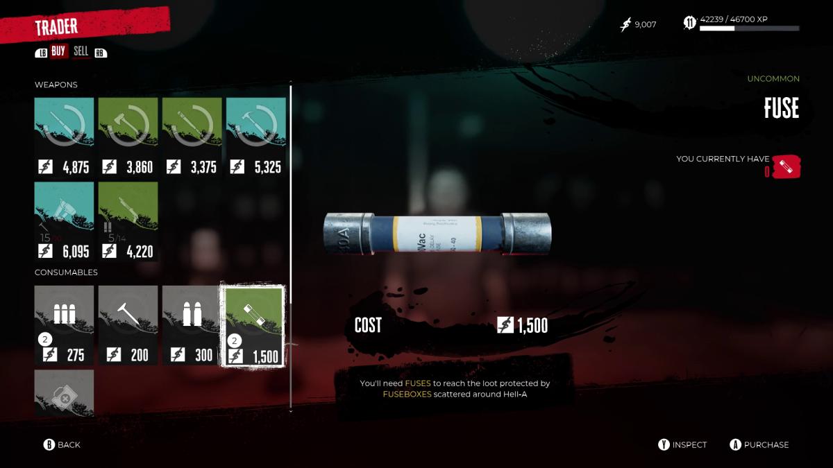 Fuses might be expensive, but they're important if you want rare loot